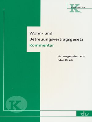 cover image of Wohn- und Betreuungsvertragsgesetz (WBVG)